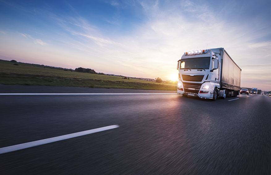 Road Haulage truck on motorway