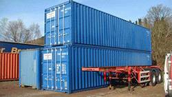 shipping containers stacked up