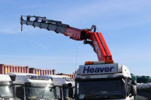 hiab crane on lorry