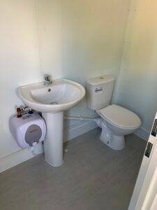 toilet area in 20ft x8ft office
